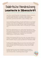Vorschau - Arbeitsblätter - Einfache Lesetexte in Silbenschrift - Seite 1