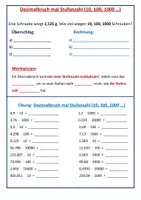 Vorschau - Arbeitsblätter - Dezimalbrüche mal Stufenzahl (AB mit Merkwissen) 6 - Seite 3