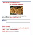 Vorschau - Arbeitsblätter - Dezimalbrüche durch Stufenzahlen dividieren 6 - Seite 1
