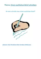 Vorschau - Arbeitsblätter - Sachliche Briefe schreiben (Merkwissen mit Übung) - Seite 1