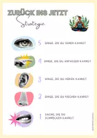 Vorschau - Poster - Achtsamkeit Sekundarstufe Strategie 5-4-3-2-1-Methode Plakat Emotionales Lernen - Deckblatt
