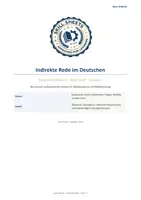 Vorschau - Arbeitsblätter - Indirekte Rede (Konjunktiv I & II) – Erklärungen & Differenzierte Übungen & Lösungen - Deckblatt