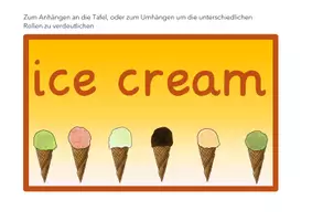 Vorschau - Präsentationen/Tafelbilder - At the ice cream stand_Tafelmaterial, Sprechblasen, Arbeitsblatt - Seite 2