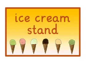 Vorschau - Präsentationen/Tafelbilder - At the ice cream stand_Tafelmaterial, Sprechblasen, Arbeitsblatt - Seite 3