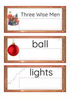 Vista previa - Tarjetas / Manipulativos - INGLÉS - Lecto-escritura minúscula imprenta (Navidad) - Portada