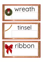 Vista previa - Tarjetas / Manipulativos - INGLÉS - Lecto-escritura minúscula imprenta (Navidad) - página 1