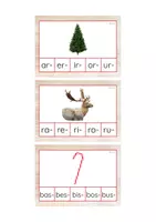 Vista previa - Tarjetas / Manipulativos - Primera sílaba minúscula imprenta (Navidad) - página 2