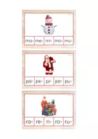 Vista previa - Tarjetas / Manipulativos - Primera sílaba minúscula imprenta (Navidad) - página 3