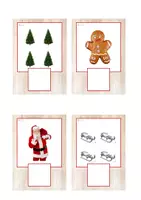 Vista previa - Tarjetas / Manipulativos - Grafía de cantidades 1-5 (Navidad) - página 2