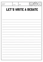 Vorschau - Arbeitsblätter - Let's write a debate/ first comment - Seite 1