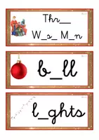 Vista previa - Tarjetas / Manipulativos - INGLÉS - Grafía de vocales minúscula ligada (Navidad) - Portada
