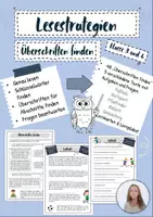 Vorschau - Arbeitsblätter - Lesestrategie - Überschriften finden - Deckblatt
