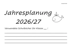 Vorschau - Lehrpläne/Lehrermaterial - Jahresplaner - Motiv Doodles - 2026/27 für Grundschule - Seite 1