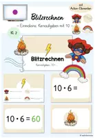 Vorschau - Präsentationen/Tafelbilder - Blitzrechnen (Digitale Tafel) - Einmaleins: Kernaufgaben mit 10 (Mathe Klasse 2) - Deckblatt