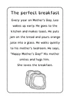 Vorschau - Arbeitsblätter - Mother's Day Stories - Present Simple Reading Comprehension - Seite 1