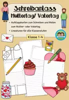 Vorschau - Arbeitsblätter - Muttertag/ Vatertag - Schreibanlass: Freies Schreiben (Klasse 1-4) - Deckblatt