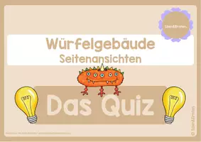Vorschau - Präsentationen/Tafelbilder - Würfelgebäude - Seitenansichten - Das interaktive Quiz (interaktive PDF) - Seite 1