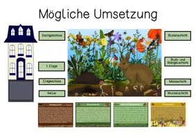 Vorschau - Präsentationen/Tafelbilder - Die Stockwerke auf der Wiese -Tafelmaterial - Seite 1