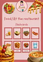 Vorschau - Bildkarten - Food / At the restaurant - Flashcards - Deckblatt