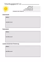 Vorschau - Fördermaterial/Inklusion - Entwicklungsgespräch – Kompetenzbereichen, Zielen & Stärkensonne - Seite 1