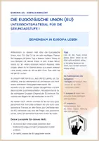 Vorschau - Arbeitsblätter - Europa / EU in einfacher Sprache - Seite 1