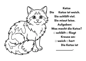 Vorschau - Arbeitsblätter - Vertretungsstunden 1./2. Klasse – Lese- und Ausmalmappe Tiere (15 Arbeitsblätter) - Seite 2