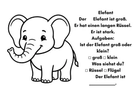 Vorschau - Arbeitsblätter - Vertretungsstunden 1./2. Klasse – Lese- und Ausmalmappe Tiere (15 Arbeitsblätter) - Seite 3