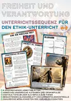 Vorschau - Unterrichtsreihen - Unterrichtseinheit zum Thema Freiheit und Verantwortung (Ethikunterricht - Klassen 9-10) - Deckblatt