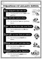 Vorschau - Arbeitsblätter - Akkusativ - Präpositionen / DaZ&DaF / A1-A2 - Seite 1