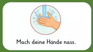 Vorschau - Arbeitsblätter - Digitales Tafelbild und Hefteintrag: Körperpflege: So waschen wir unsere Hände - Seite 2