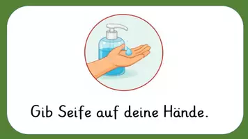 Vorschau - Arbeitsblätter - Digitales Tafelbild und Hefteintrag: Körperpflege: So waschen wir unsere Hände - Seite 3