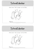 Vorschau - Arbeitsblätter - Schnelldenker Heft - für Kinder, welche immer fertig sind - Seite 2