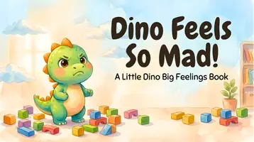 Vorschau - Fördermaterial/Inklusion - Gefühle verstehen mit Dino 🦕 – Wut bewältigen (Englische Bildergeschichte für Kinder 4–7 | SEL & Emotionsregulation) - Seite 1