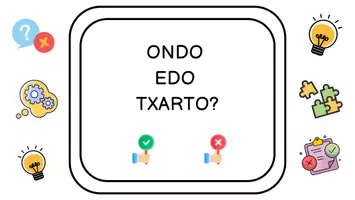 Vista previa - Tarjetas / Manipulativos - Ondo edo txarto (Pentsamendu konputazionala) - Portada