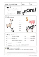 Vorschau - Arbeitsblätter - Arbeitsblatt zum Bilderbuch "Snore!" im E-learning - Deckblatt