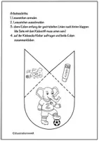 Vorschau - Mal- und Bastelvorlagen - Fußball WM 26 Ecklesezeichen Elefant Ausmalen und Basteln - Seite 2