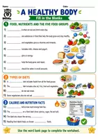 Vista previa - Evaluación - healthy food and body para tercer ciclo de Primaria - página 3