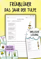 Vorschau - Arbeitsblätter - Frühblüher - Das Jahr der Tulpe (Sachunterricht) - Deckblatt