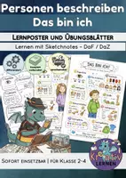 Vorschau - Arbeitsblätter - Personenbeschreibung Das bin ich - Personen beschreiben - sich vorstellen DaF DaZ - Deckblatt