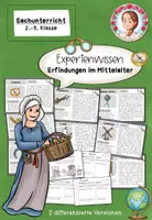 Vorschau - Stationenlernen - Mittelalter Grundschule | Erfindungen Wissenskartei Sachunterricht Klasse 2-5 - Deckblatt