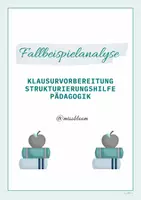 Vorschau - Arbeitsblätter - Fallbeispielanalyse Hilfezettel / Strukturierungshilfe - Deckblatt