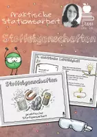 Vorschau - Arbeitsblätter - Stoffeigenschaften - praktische Stationsarbeit - Deckblatt
