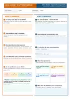 Aperçu - Apprentissages en autonomie - Fiche séquence élève: apprendre à apprendre - Page de couverture