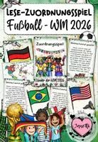 Vorschau - Spiele - Fußball WM 2026 Lese-Zuordnungsspiel | Klasse 3/4 | Lesen & Verstehen - Deckblatt