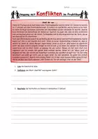 Vorschau - Arbeitsblätter - Umgang mit Konflikten im Praktikum - Deckblatt