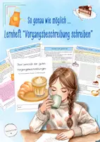 Vorschau - Arbeitsblätter - Lernheft Vorgangsbeschreibung - Lerncafé der guten Beschreibungen (Deutsch, Klasse 5-7) - Deckblatt