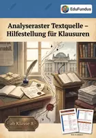 Vorschau - Merkblätter - Analyseraster historische Textquellen – Schritt-für-Schritt Anleitung für Geschichtsklausuren - Deckblatt