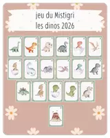 Aperçu - Jeux - 36. Jeu du Mistigri - les dinos 2026 - Page de couverture