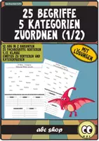 Vorschau - Stationenlernen - 25 Wörter 5 Kategorien im SU zuordnen (1./2.Klasse, 12 ABs) - Deckblatt