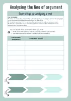 Vorschau - Arbeitsblätter - Analysing line of argument Help Sheet- Englisch 11/EF - Seite 1